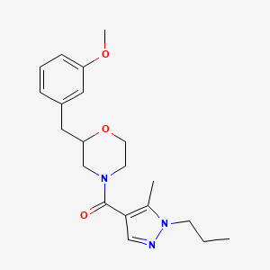 2-(3-methoxybenzyl)-4-[(5-methyl-1-propyl-1H-pyrazol-4-yl)carbonyl]morpholine