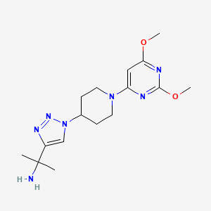 molecular formula C16H25N7O2 B4451711 (1-{1-[1-(2,6-dimethoxypyrimidin-4-yl)piperidin-4-yl]-1H-1,2,3-triazol-4-yl}-1-methylethyl)amine 