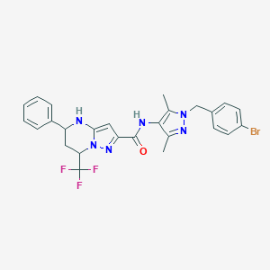 N-[1-(4-bromobenzyl)-3,5-dimethyl-1H-pyrazol-4-yl]-5-phenyl-7-(trifluoromethyl)-4,5,6,7-tetrahydropyrazolo[1,5-a]pyrimidine-2-carboxamide