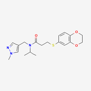 3-(2,3-dihydro-1,4-benzodioxin-6-ylthio)-N-isopropyl-N-[(1-methyl-1H-pyrazol-4-yl)methyl]propanamide