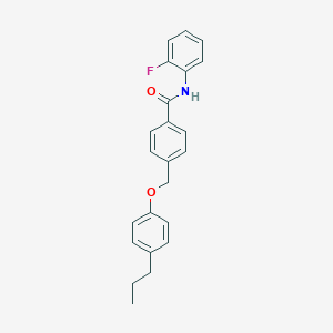 molecular formula C23H22FNO2 B445177 N-(2-fluorophenyl)-4-[(4-propylphenoxy)methyl]benzamide 