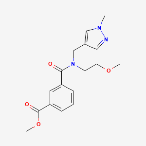 molecular formula C17H21N3O4 B4451777 methyl 3-({(2-methoxyethyl)[(1-methyl-1H-pyrazol-4-yl)methyl]amino}carbonyl)benzoate 