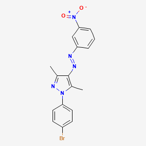 1-(4-bromophenyl)-3,5-dimethyl-4-[(3-nitrophenyl)diazenyl]-1H-pyrazole