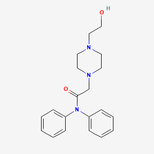 molecular formula C20H25N3O2 B4451782 2-[4-(2-hydroxyethyl)-1-piperazinyl]-N,N-diphenylacetamide CAS No. 52850-11-0