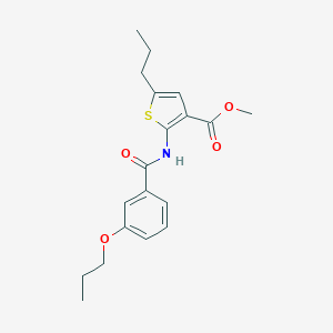 molecular formula C19H23NO4S B445179 Methyl 2-[(3-propoxybenzoyl)amino]-5-propylthiophene-3-carboxylate 
