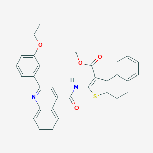 molecular formula C32H26N2O4S B445180 Methyl 2-({[2-(3-ethoxyphenyl)-4-quinolinyl]carbonyl}amino)-4,5-dihydronaphtho[2,1-b]thiophene-1-carboxylate 