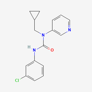 molecular formula C16H16ClN3O B4451823 N'-(3-chlorophenyl)-N-(cyclopropylmethyl)-N-3-pyridinylurea 