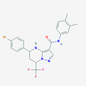 5-(4-bromophenyl)-N-(3,4-dimethylphenyl)-7-(trifluoromethyl)-4,5,6,7-tetrahydropyrazolo[1,5-a]pyrimidine-3-carboxamide