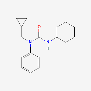 molecular formula C17H24N2O B4451889 N'-cyclohexyl-N-(cyclopropylmethyl)-N-phenylurea 