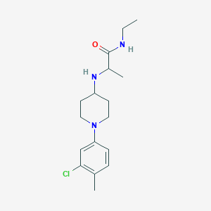 molecular formula C17H26ClN3O B4451902 2-{[1-(3-chloro-4-methylphenyl)piperidin-4-yl]amino}-N-ethylpropanamide 