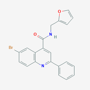 molecular formula C21H15BrN2O2 B445191 6-bromo-N-(furan-2-ylmethyl)-2-phenylquinoline-4-carboxamide 