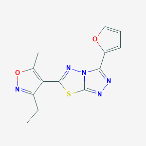 6-(3-ethyl-5-methyl-4-isoxazolyl)-3-(2-furyl)[1,2,4]triazolo[3,4-b][1,3,4]thiadiazole