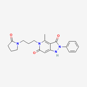 4-methyl-5-[3-(2-oxo-1-pyrrolidinyl)propyl]-2-phenyl-1H-pyrazolo[4,3-c]pyridine-3,6(2H,5H)-dione