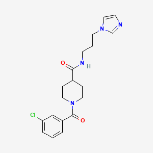 1-(3-chlorobenzoyl)-N-[3-(1H-imidazol-1-yl)propyl]-4-piperidinecarboxamide