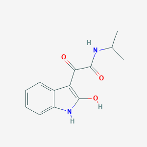 molecular formula C13H14N2O3 B445195 2-hydroxy-N-isopropyl-2-(2-oxo-1,2-dihydro-3H-indol-3-ylidene)acetamide 
