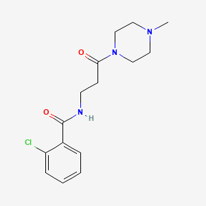 2-chloro-N-[3-(4-methyl-1-piperazinyl)-3-oxopropyl]benzamide