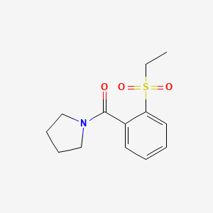 molecular formula C13H17NO3S B4451968 1-[2-(ethylsulfonyl)benzoyl]pyrrolidine 