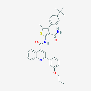 N-[4-(4-tert-butylphenyl)-3-carbamoyl-5-methylthiophen-2-yl]-2-(3-propoxyphenyl)quinoline-4-carboxamide