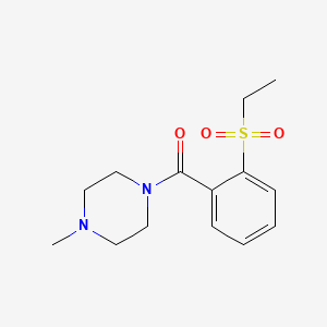 molecular formula C14H20N2O3S B4452004 1-[2-(ethylsulfonyl)benzoyl]-4-methylpiperazine 