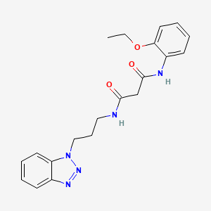 molecular formula C20H23N5O3 B4452012 N-[3-(1H-1,2,3-benzotriazol-1-yl)propyl]-N'-(2-ethoxyphenyl)malonamide 