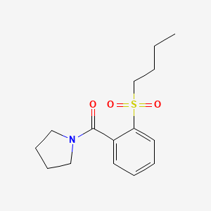 molecular formula C15H21NO3S B4452023 1-[2-(butylsulfonyl)benzoyl]pyrrolidine 