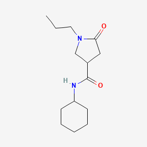 N-cyclohexyl-5-oxo-1-propyl-3-pyrrolidinecarboxamide