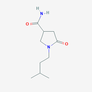 molecular formula C10H18N2O2 B4452040 1-(3-methylbutyl)-5-oxo-3-pyrrolidinecarboxamide 