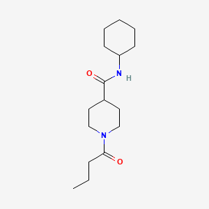 molecular formula C16H28N2O2 B4452053 1-butyryl-N-cyclohexyl-4-piperidinecarboxamide 