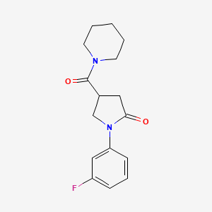 1-(3-fluorophenyl)-4-(1-piperidinylcarbonyl)-2-pyrrolidinone