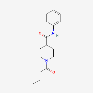 molecular formula C16H22N2O2 B4452068 1-butyryl-N-phenyl-4-piperidinecarboxamide 