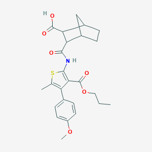 3-({[4-(4-Methoxyphenyl)-5-methyl-3-(propoxycarbonyl)thien-2-yl]amino}carbonyl)bicyclo[2.2.1]heptane-2-carboxylic acid