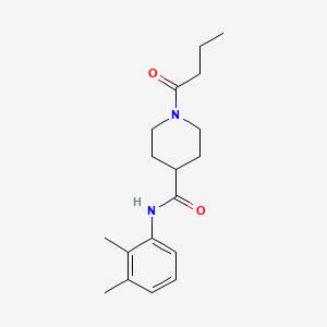 molecular formula C18H26N2O2 B4452073 1-butyryl-N-(2,3-dimethylphenyl)-4-piperidinecarboxamide 