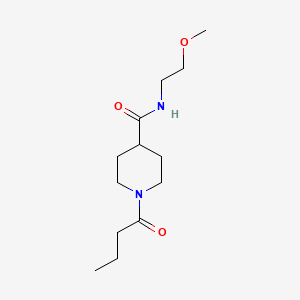 molecular formula C13H24N2O3 B4452081 1-butyryl-N-(2-methoxyethyl)-4-piperidinecarboxamide 