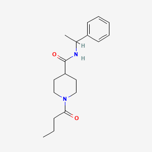 1-butyryl-N-(1-phenylethyl)-4-piperidinecarboxamide