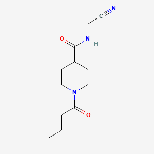 molecular formula C12H19N3O2 B4452089 1-butyryl-N-(cyanomethyl)-4-piperidinecarboxamide 