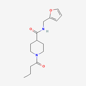 1-butyryl-N-(2-furylmethyl)-4-piperidinecarboxamide