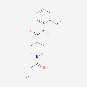 1-butyryl-N-(2-methoxyphenyl)-4-piperidinecarboxamide