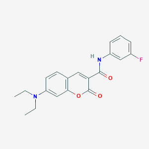 7-(diethylamino)-N-(3-fluorophenyl)-2-oxo-2H-chromene-3-carboxamide