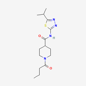 1-butyryl-N-(5-isopropyl-1,3,4-thiadiazol-2-yl)-4-piperidinecarboxamide