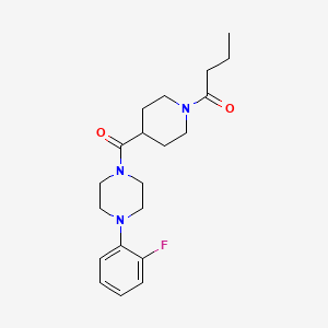 molecular formula C20H28FN3O2 B4452145 1-[(1-butyryl-4-piperidinyl)carbonyl]-4-(2-fluorophenyl)piperazine 