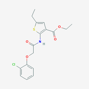 molecular formula C17H18ClNO4S B445215 Ethyl 2-{[(2-chlorophenoxy)acetyl]amino}-5-ethylthiophene-3-carboxylate 