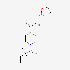 1-(2,2-dimethylbutanoyl)-N-(tetrahydro-2-furanylmethyl)-4-piperidinecarboxamide