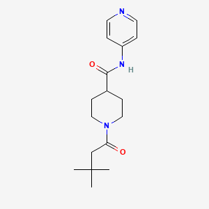 1-(3,3-dimethylbutanoyl)-N-4-pyridinyl-4-piperidinecarboxamide