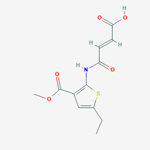(2E)-4-{[5-ethyl-3-(methoxycarbonyl)thiophen-2-yl]amino}-4-oxobut-2-enoic acid