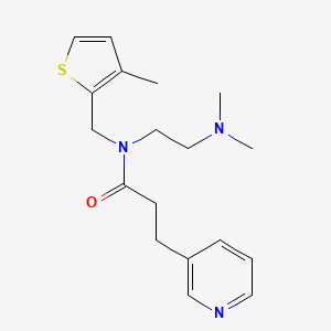 molecular formula C18H25N3OS B4452210 N-[2-(dimethylamino)ethyl]-N-[(3-methyl-2-thienyl)methyl]-3-pyridin-3-ylpropanamide 