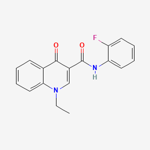 molecular formula C18H15FN2O2 B4452226 1-ethyl-N-(2-fluorophenyl)-4-oxo-1,4-dihydro-3-quinolinecarboxamide 