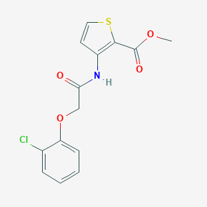 molecular formula C14H12ClNO4S B445223 Methyl 3-{[(2-chlorophenoxy)acetyl]amino}thiophene-2-carboxylate 