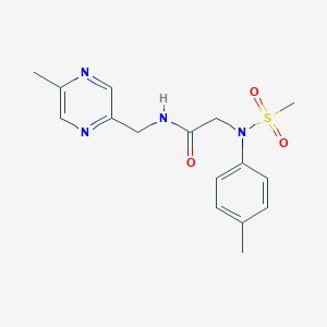 2-[(4-methylphenyl)(methylsulfonyl)amino]-N-[(5-methylpyrazin-2-yl)methyl]acetamide