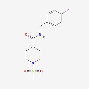 N-(4-fluorobenzyl)-1-(methylsulfonyl)-4-piperidinecarboxamide