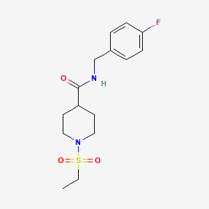 1-(ethylsulfonyl)-N-(4-fluorobenzyl)-4-piperidinecarboxamide